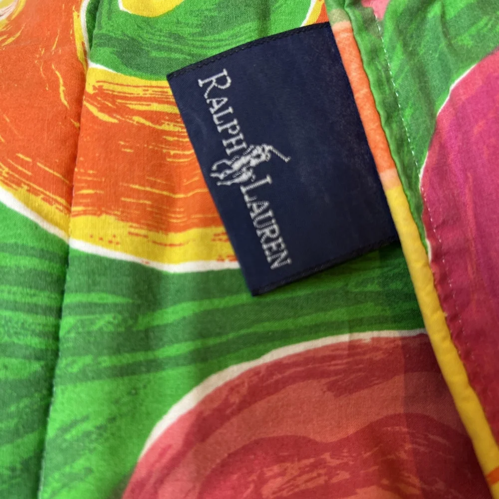 Ralph Lauren Twin Comforter Costa Paradiso 80's Colorful Vibrant Retro Vintage